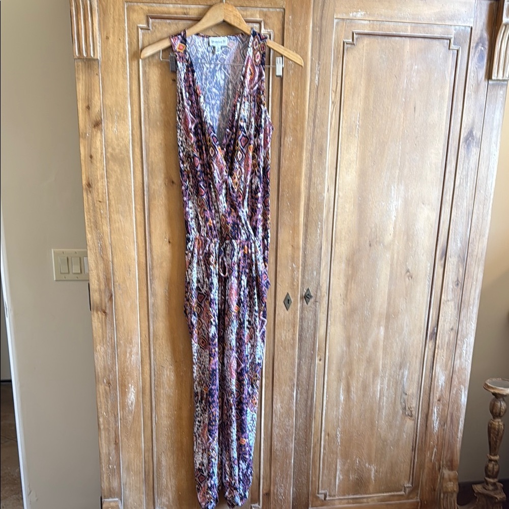 Veronica M. Vibrant Patterned Sleeveless Jumpsuit